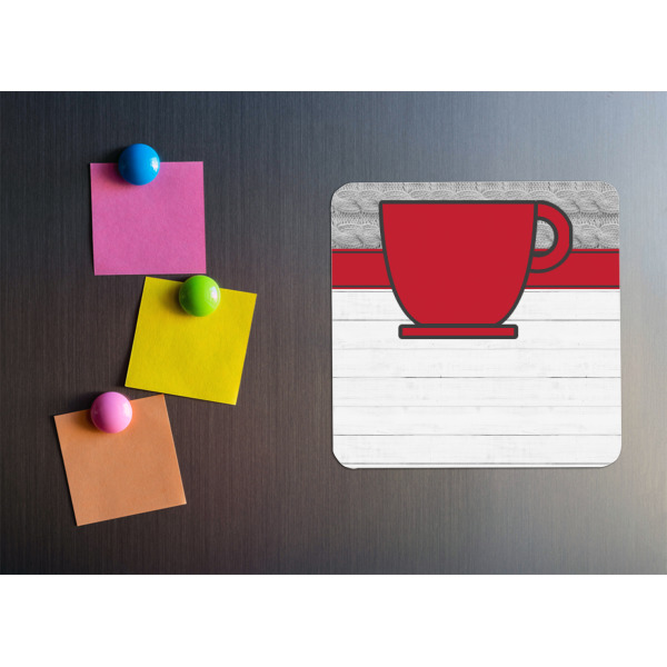 Custom Design - Square Fridge Magnet - LIFESTYLE