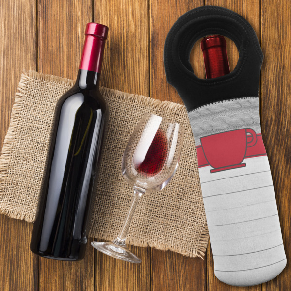 Custom Design - Wine Tote Bag - On Table