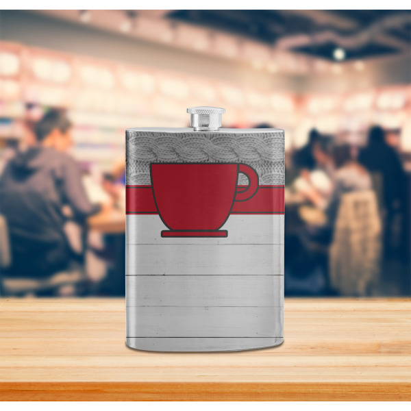 Custom Design - Stainless Steel Flask - LIFESTYLE 2