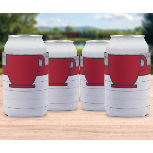 Custom Design - Can Cooler - Standard 12oz - Set of 4 - In Context
