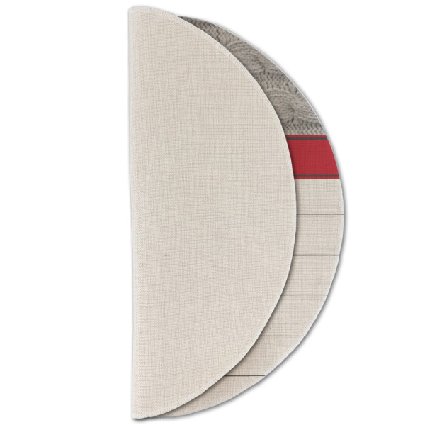 Custom Design - Round Linen Placemats - HALF FOLDED (single sided)