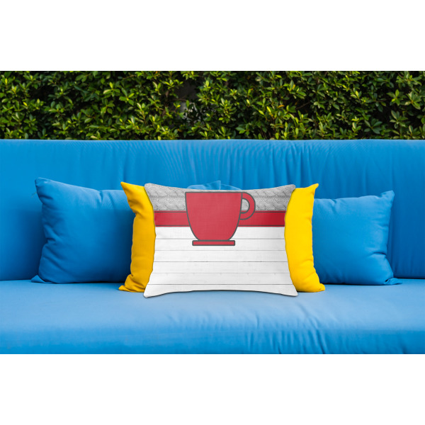 Custom Design - Outdoor Throw Pillow  - LIFESTYLE (Rectangular - 20x14)