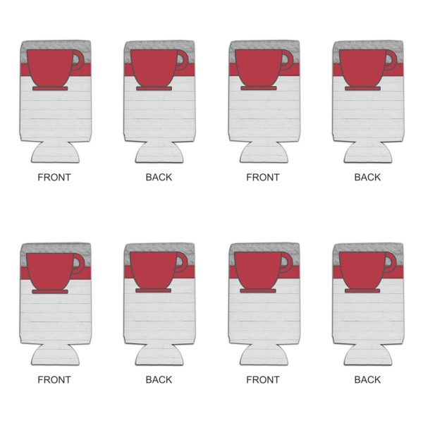 Custom Design - Can Cooler - 16oz - Set of 4 - Front & Back