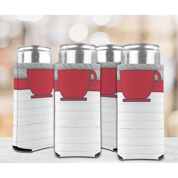 Custom Design - Can Cooler - Tall 12oz - Set of 4 - In Context
