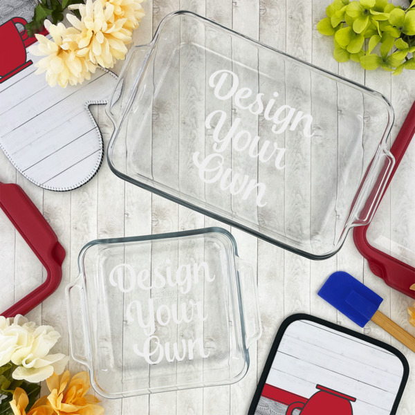 Custom Design - Glass Baking Dish Set - Lifestyle