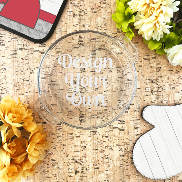 Custom Design - Glass Pie Dish - LIFESTYLE