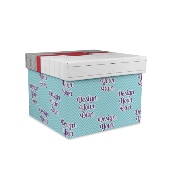 Custom Design Your Own Gift Box with Lid - Canvas Wrapped - Medium