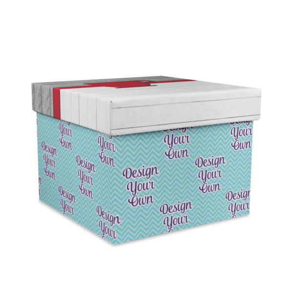 Custom Design Your Own Gift Box with Lid - Canvas Wrapped - Large