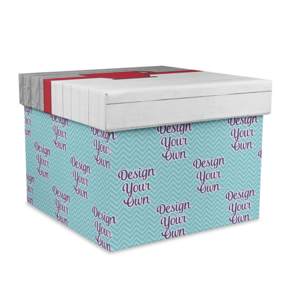 Custom Design Your Own Gift Box with Lid - Canvas Wrapped - X-Large