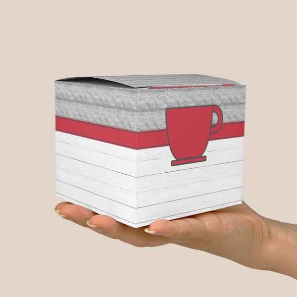 Custom Design - Cube Favor Gift Box - Scale View