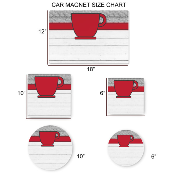 Custom Design - Car Magnets - SIZE CHART