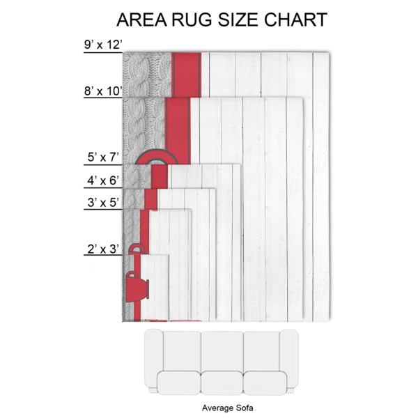 Custom Design - 2'x3' Indoor Area Rugs - Size Chart