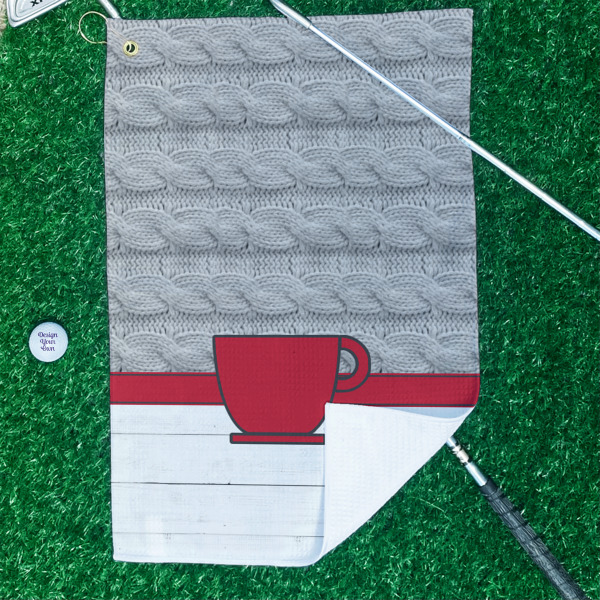 Custom Design - Waffle Weave Golf Towel - In Context