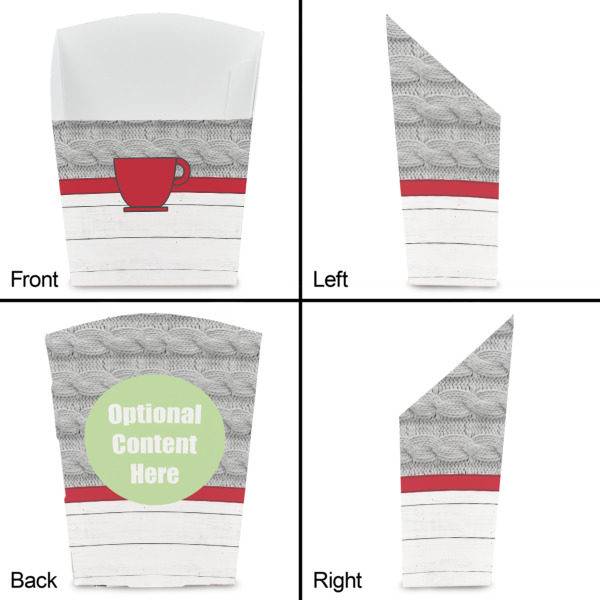 Custom Design - French Fry Favor Box - Front & Back View