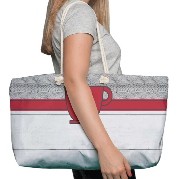 Custom Design - Large Rope Tote Bag - In Context View