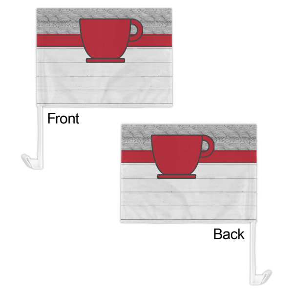 Custom Design - Car Flag - 11" x 8" - Front & Back View