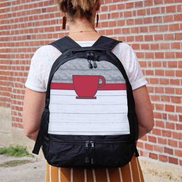 Custom Design - Large Backpack - Black - On Back