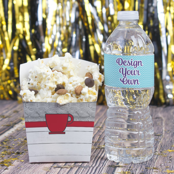 Custom Design - French Fry Favor Box - w/ Water Bottle
