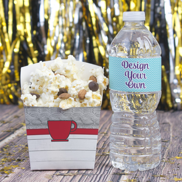 Custom Design - Water Bottle Label - w/ Favor Box