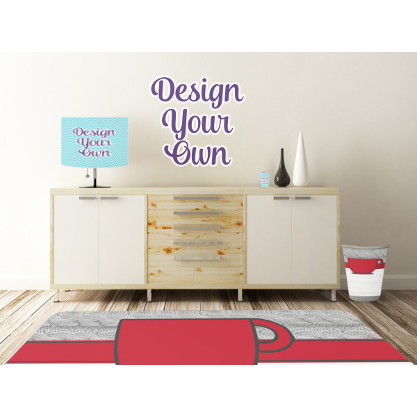 Custom Design - Wall Graphic Decal Wooden Desk