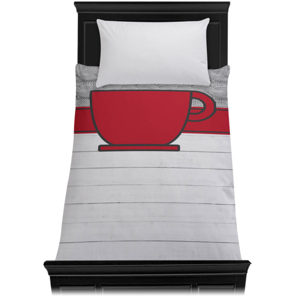 Custom Design - Duvet Cover - Twin - On Bed - No Prop