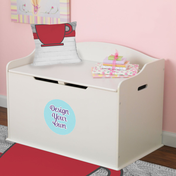 Custom Design - Round Wall Decal on Toy Chest