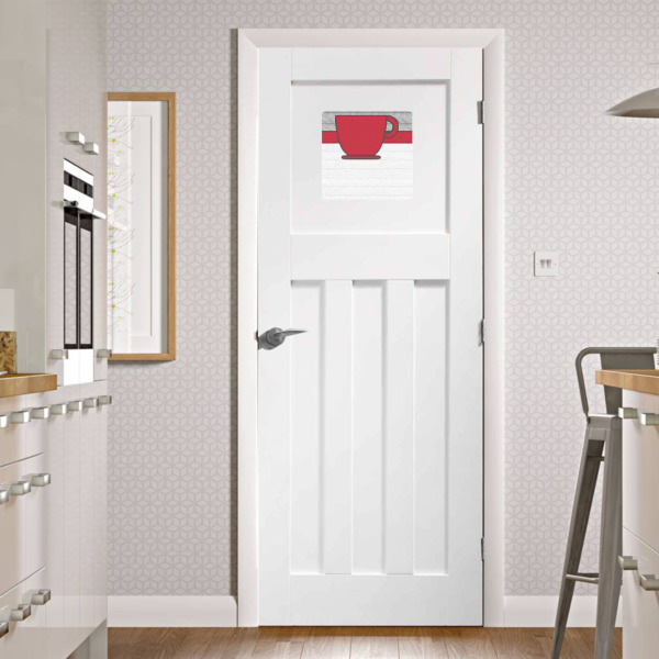 Custom Design - Square Wall Decal on Door
