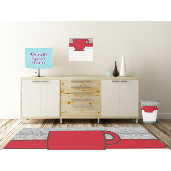 Custom Design - Square Wall Decal Wooden Desk