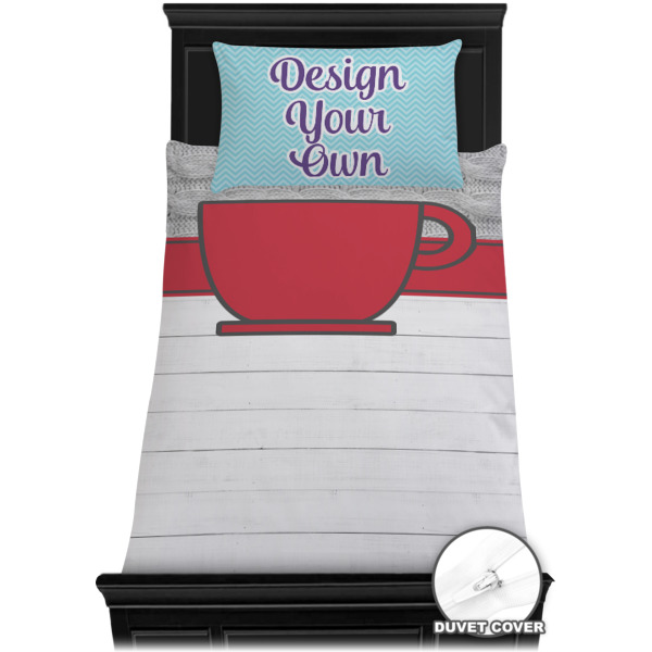 Custom Design - Bedding Set - Twin - Duvet - On Bed