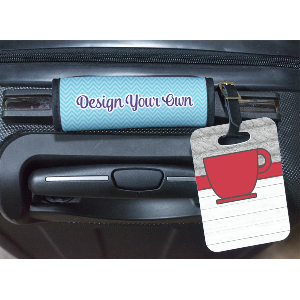 Custom Design - Luggage Wrap & Plastic Rectangular Tag - In Context