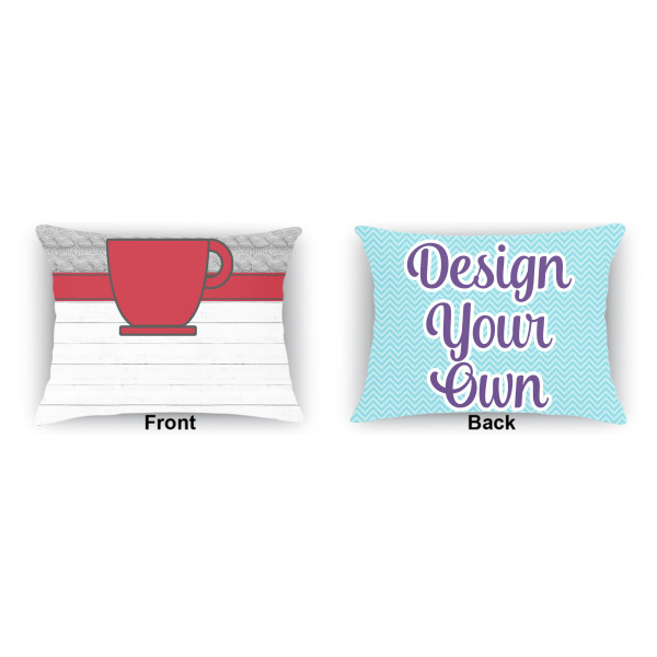 Custom Design - Outdoor Rectangular Throw Pillow (Front and Back)