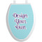 Custom Design - Toilet Seat Decal - Elongated - Front