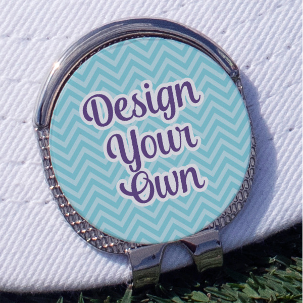 Custom Design Your Own Golf Ball Marker - Hat Clip - Silver