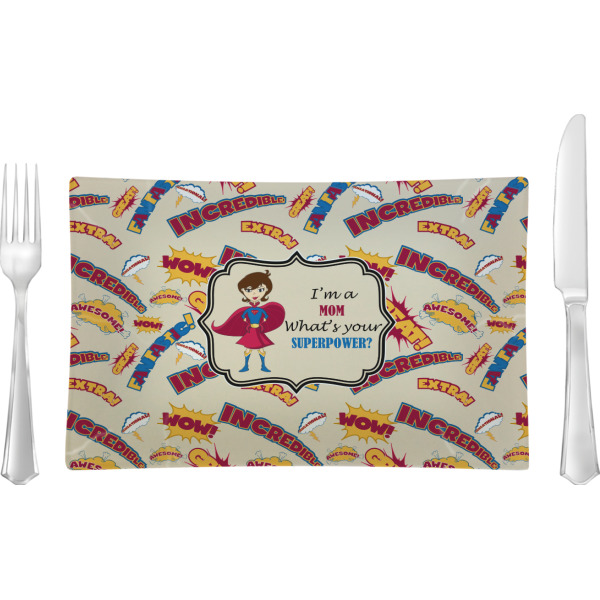 Custom Design Your Own Glass Rectangular Lunch / Dinner Plate - Single