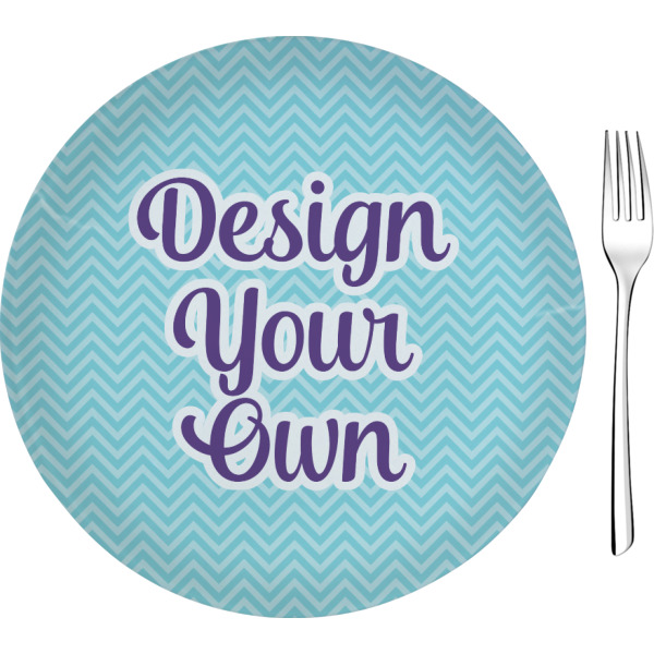 Custom Design Your Own Glass Appetizer / Dessert Plate 8" - Single