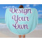 Custom Design - Round Beach Towel - In Use