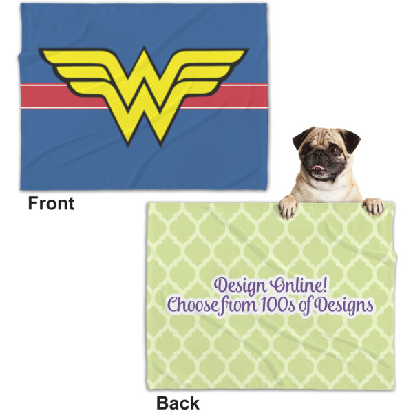 Custom Design - Microfleece Dog Blanket - Regular - Front & Back