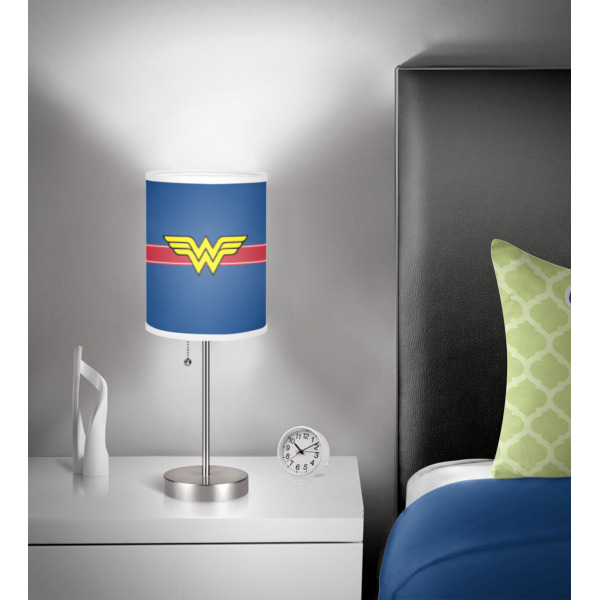 Custom Design - 8" Drum Lampshade - In Room