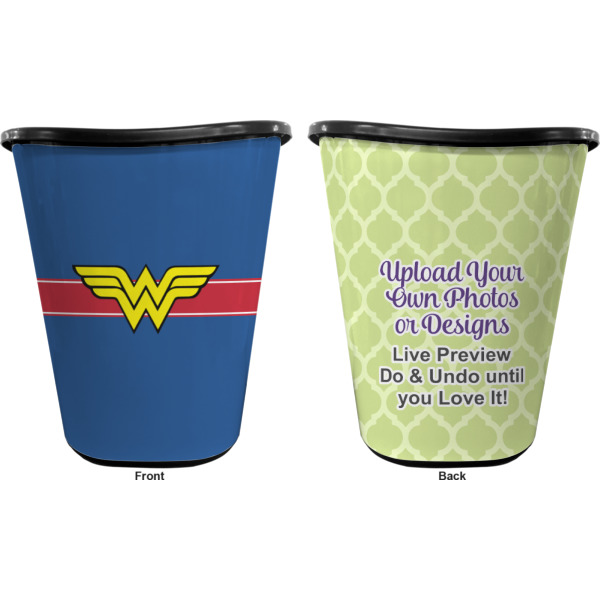 Custom Design - Waste Basket - Black - Double Sided - Approval
