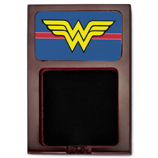 Custom Design - Red Mahogany Sticky Note Holder - Flat