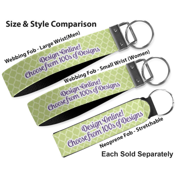 Custom Design - Multiple Key Ring comparison sizes