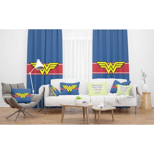 Custom Design - Sheer and Custom Curtains in Room with Matching Pillows