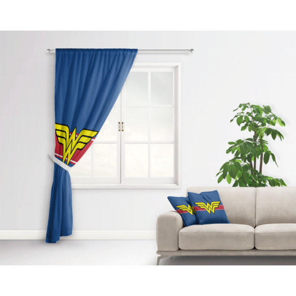 Custom Design - Curtain With Window and Rod - in Room Matching Pillow