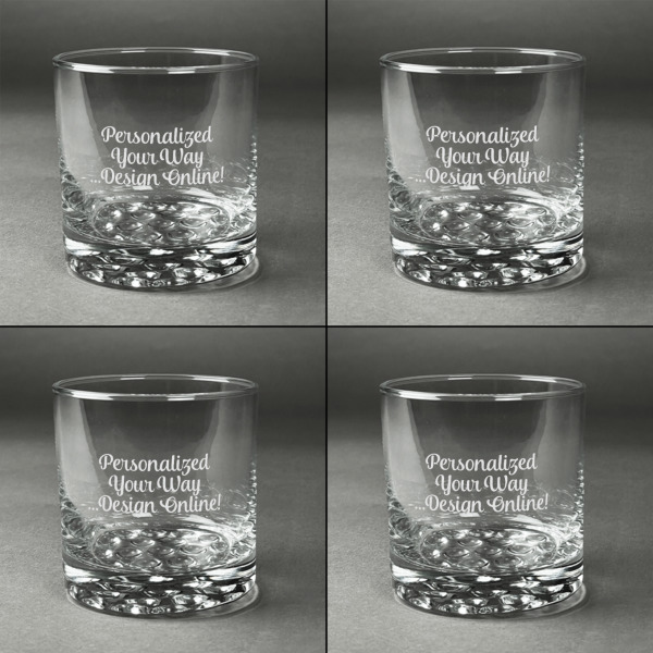 Custom Design - Whiskey Glasses - Set of 4 - Front