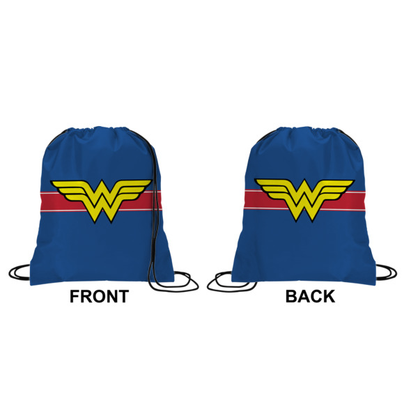 Custom Design - Drawstring Backpack Front & Back Small