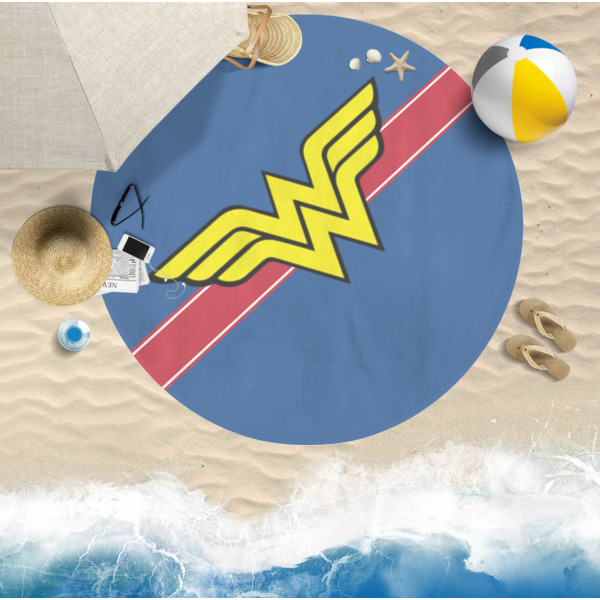 Custom Design - Round Beach Towel Lifestyle