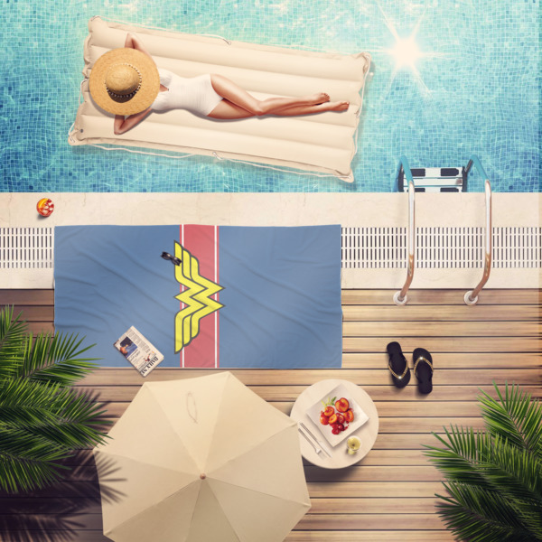 Custom Design - Beach Towel - Lifestyle at Pool