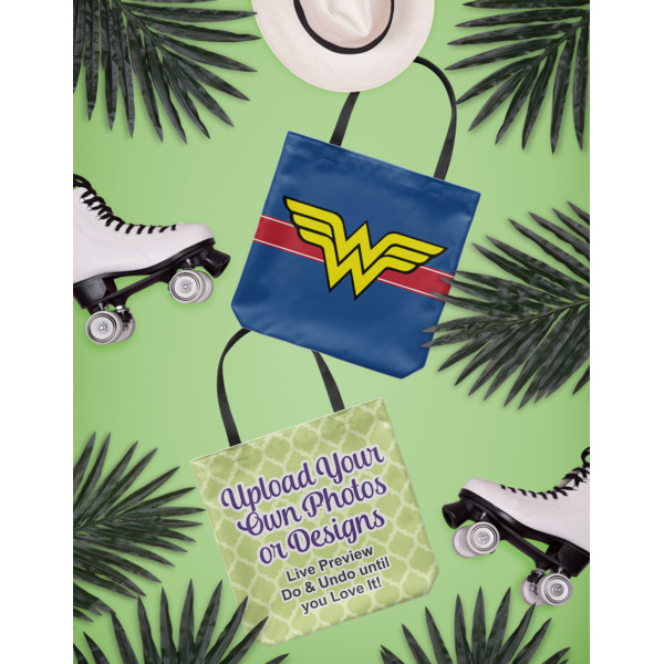 Custom Design - Canvas Tote Lifestyle Front and Back