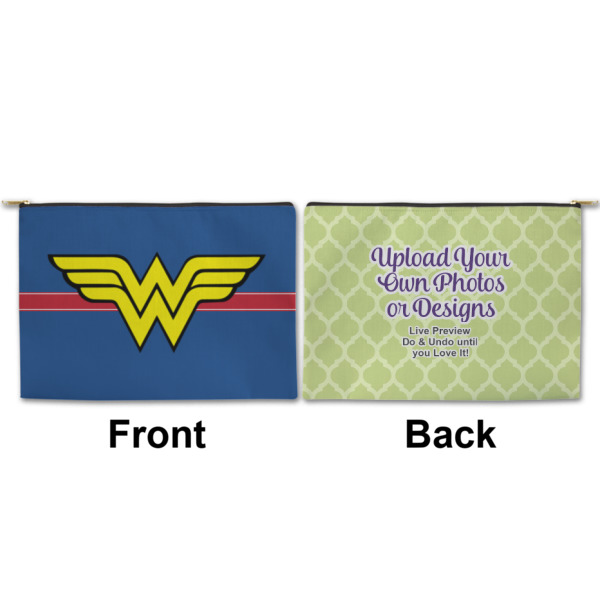 Custom Design - Large Zipper Pouch Approval (Front and Back)