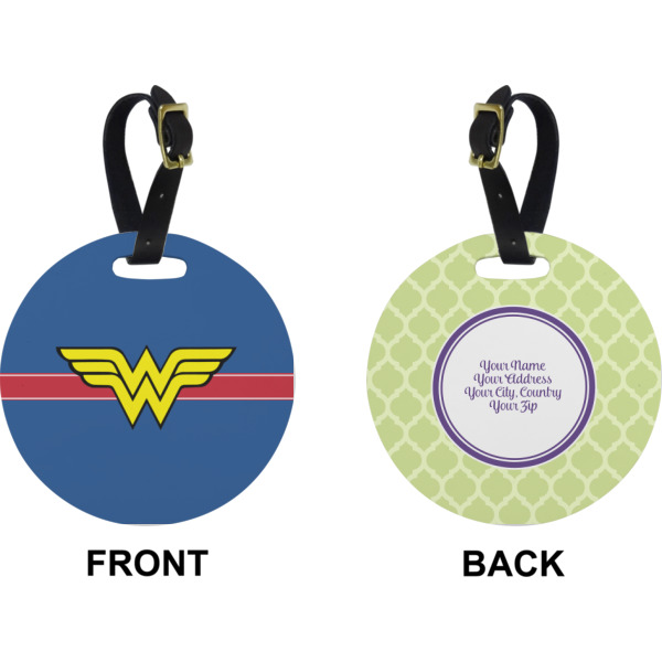 Custom Design - Circle Luggage Tag (Front + Back)